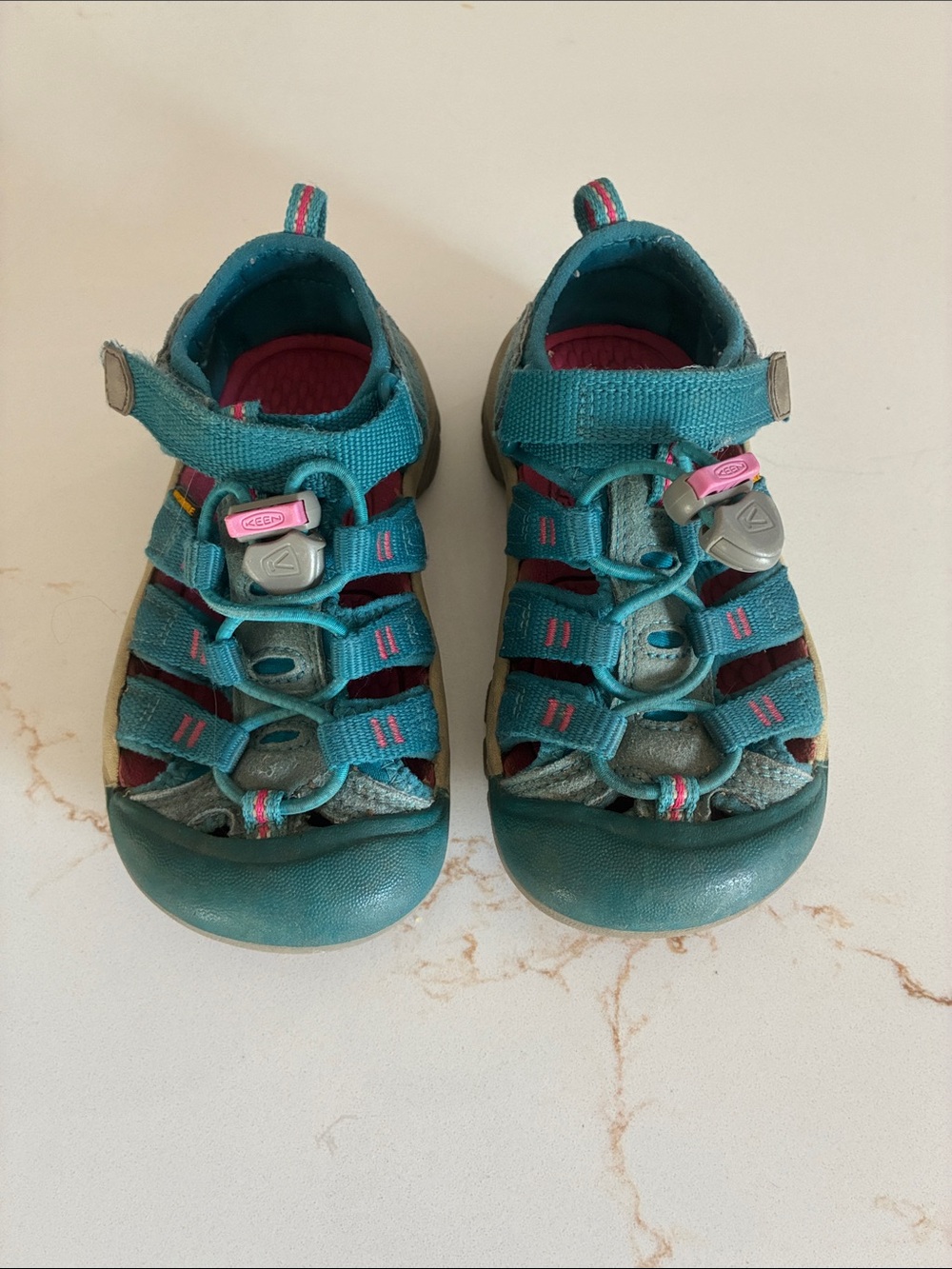 KEEN Newport H2 Kids 10 Teal and Pink Water Shoe/Sandal